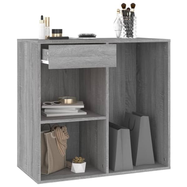 vidaXL Sminkeskap grå sonoma 80x40x75 cm konstruert tre