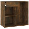 Miniatyrbilde 5 av 10: vidaXL Sminkeskap røkt eik 80x40x75 cm konstruert tre