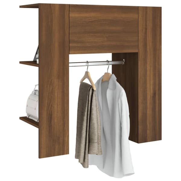 vidaXL Hallskåp brun ek 97,5x37x99 cm konstruerat trä