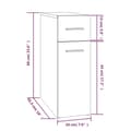 Miniatyrbilde 7 av 9: vidaXL Apotekskap røkt eik 20x45,5x60 cm konstruert tre