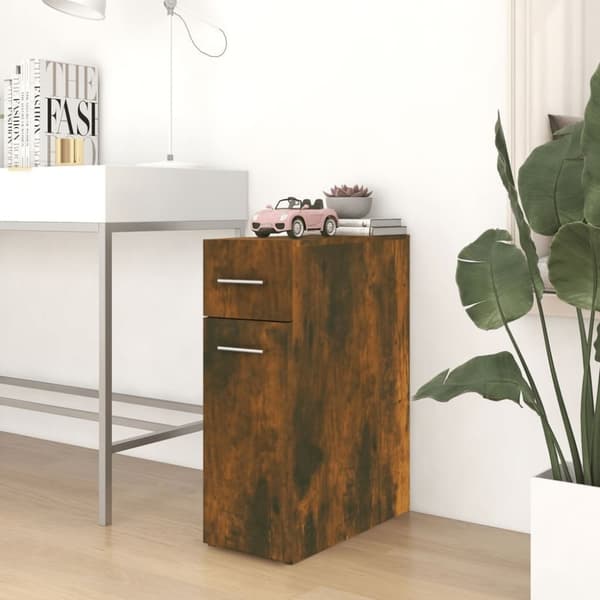 vidaXL Apotekskap røkt eik 20x45,5x60 cm konstruert tre
