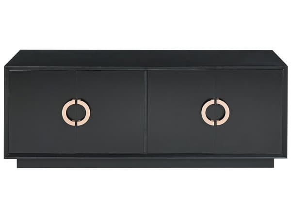 Senkki musta 120 x 46 x 40 cm MDF-levy metalli 4 ovea kaapit hyllyt moderni glamour