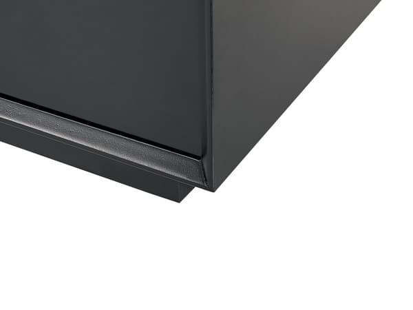 Senkki musta 120 x 46 x 40 cm MDF-levy metalli 4 ovea kaapit hyllyt moderni glamour