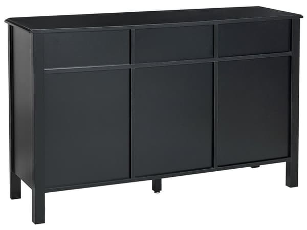 Senkki musta 120 x 75 x 39 cm MDF-levy mänty metalli laatikot kaapit hyllyt moderni