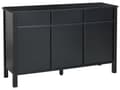 Pikkukuva 8 / 10: Senkki musta 120 x 75 x 39 cm MDF-levy mänty metalli laatikot kaapit hyllyt moderni