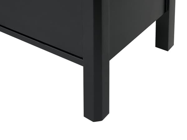 Senkki musta 120 x 75 x 39 cm MDF-levy mänty metalli laatikot kaapit hyllyt moderni