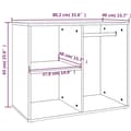 Miniatyrbillede 8 af 9: vidaXL skab 80x40x65 cm konstrueret træ sonoma-eg