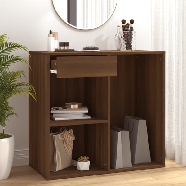 vidaXL Kosmetiikkakaappi ruskea tammi 80x40x75 cm tekninen puu