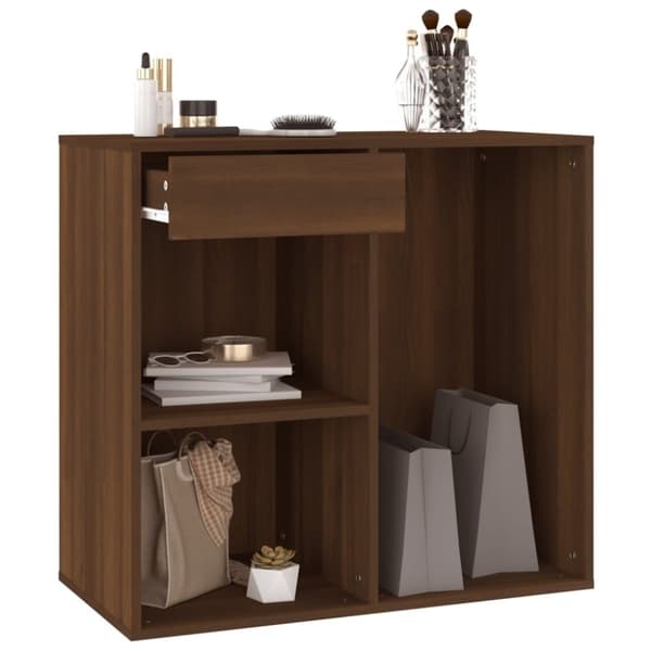 vidaXL Kosmetiikkakaappi ruskea tammi 80x40x75 cm tekninen puu