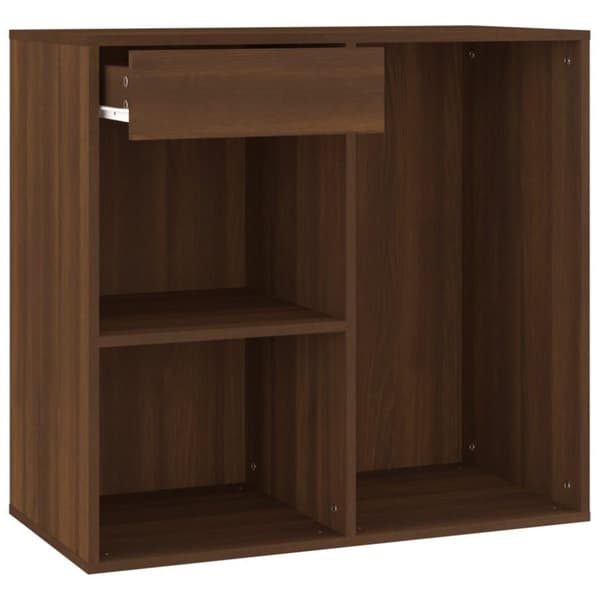 vidaXL Kosmetiikkakaappi ruskea tammi 80x40x75 cm tekninen puu