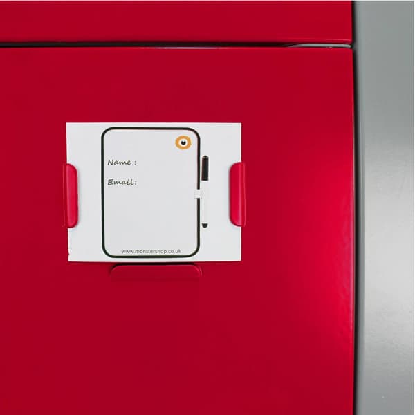 3 x Metal Opbevaringsskabe - 4 døre, Rød - Flatpack