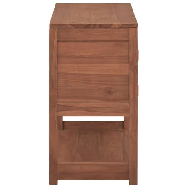 vidaXL badeværelsesskab 85x40x75 cm massivt teaktræ