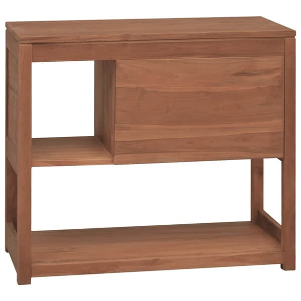 vidaXL badeværelsesskab 85x40x75 cm massivt teaktræ