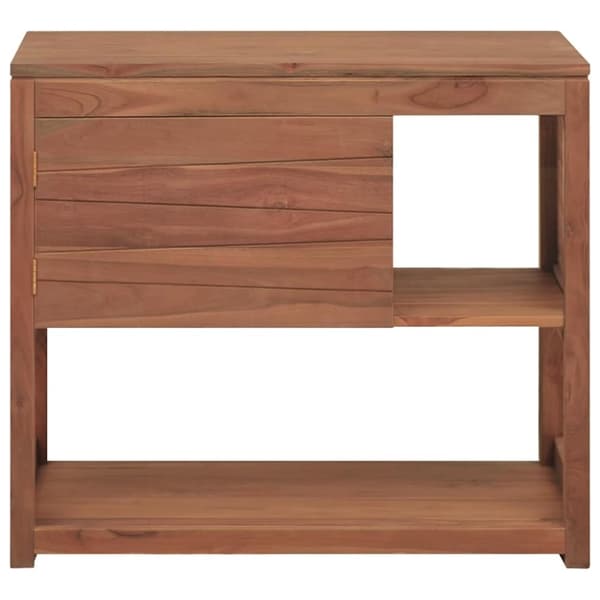 vidaXL badeværelsesskab 85x40x75 cm massivt teaktræ