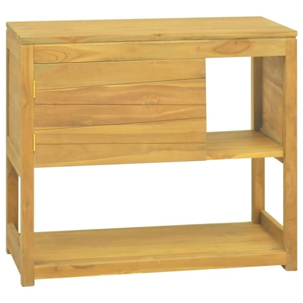 vidaXL badeværelsesskab 85x40x75 cm massivt teaktræ