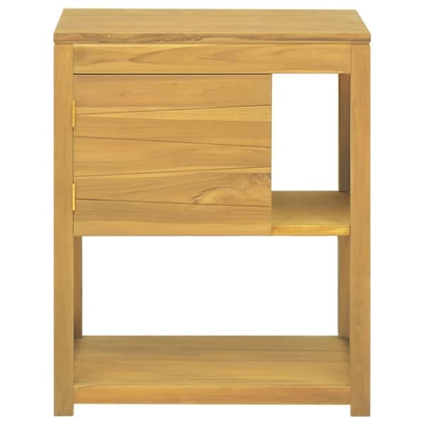vidaXL Kylpyhuoneen kaappi 60x40x75 cm täysi tiikki