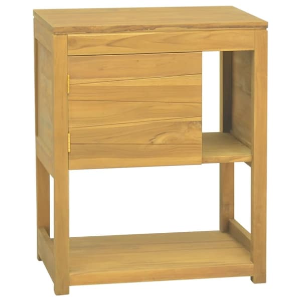 vidaXL Kylpyhuoneen kaappi 60x40x75 cm täysi tiikki