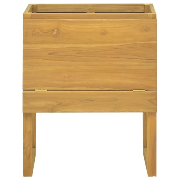 vidaXL badeværelsesskab 60x45x75 cm massivt teaktræ