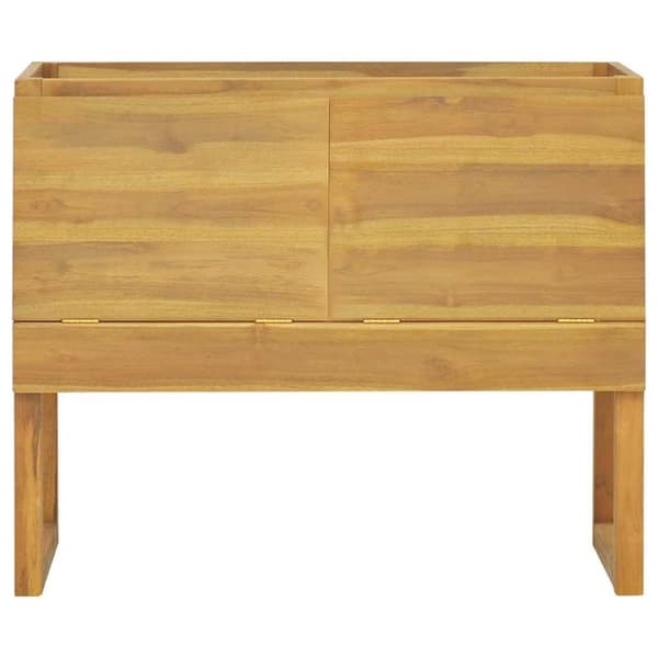 vidaXL badeværelsesskab 90x45x75 cm massivt teaktræ