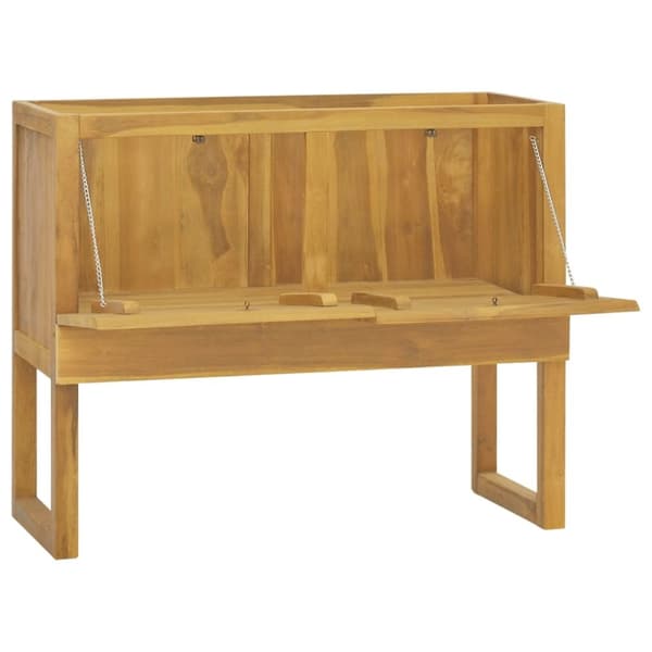 vidaXL badeværelsesskab 90x45x75 cm massivt teaktræ