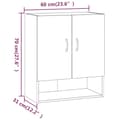 Miniatyrbillede 9 af 9: vidaXL vægskab 60x31x70 cm konstrueret træ sort