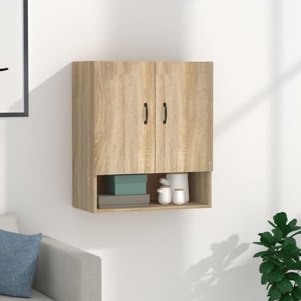 vidaXL vægskab 60x31x70 cm konstrueret træ sonoma-eg
