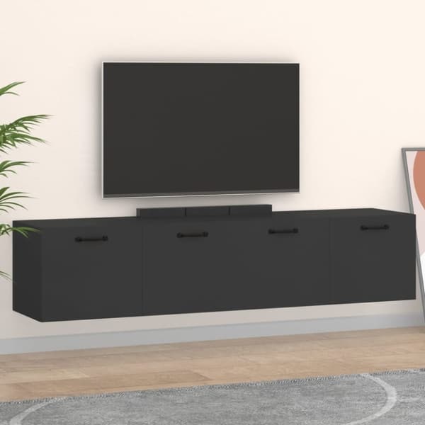 vidaXL Seinäkaapit 2 kpl musta 60x36,5x35 cm tekninen puu