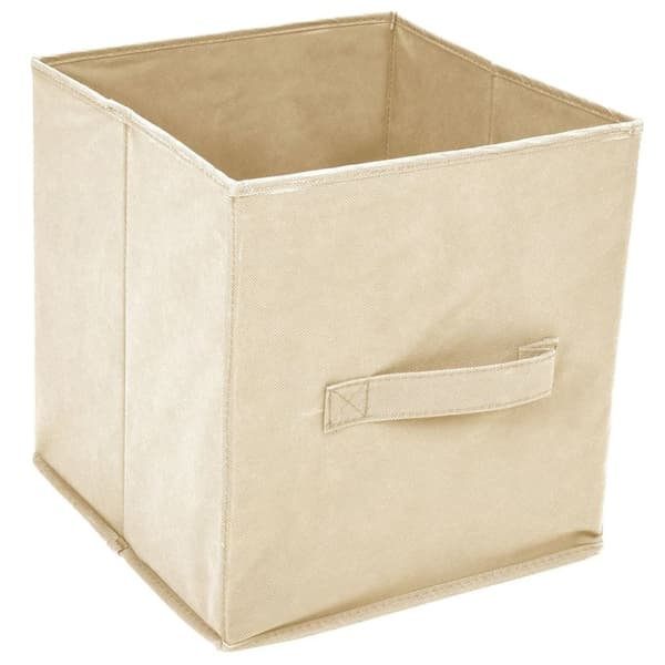 vidaXL Förvaringsskåp med 4 tygkorgar gräddvit 63x30x71 cm stål