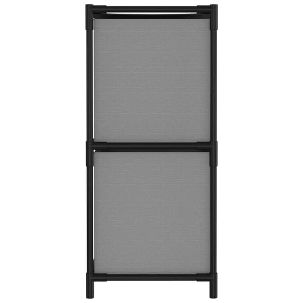 vidaXL Förvaringsskåp med 4 tygkorgar grå 63x30x71 cm stål