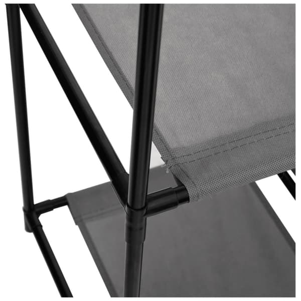 vidaXL Förvaringsskåp med 4 tygkorgar grå 63x30x71 cm stål