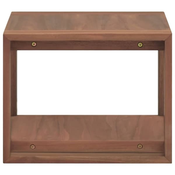 vidaXL Veggmontert baderomsskap 45x45x35 cm heltre teak