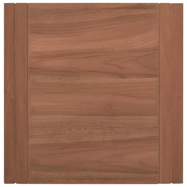 vidaXL Veggmontert baderomsskap 45x45x35 cm heltre teak