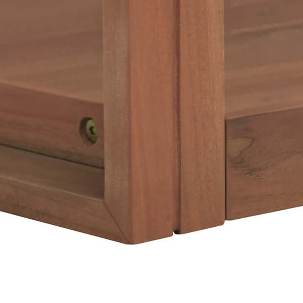 vidaXL Veggmontert baderomsskap 45x45x35 cm heltre teak