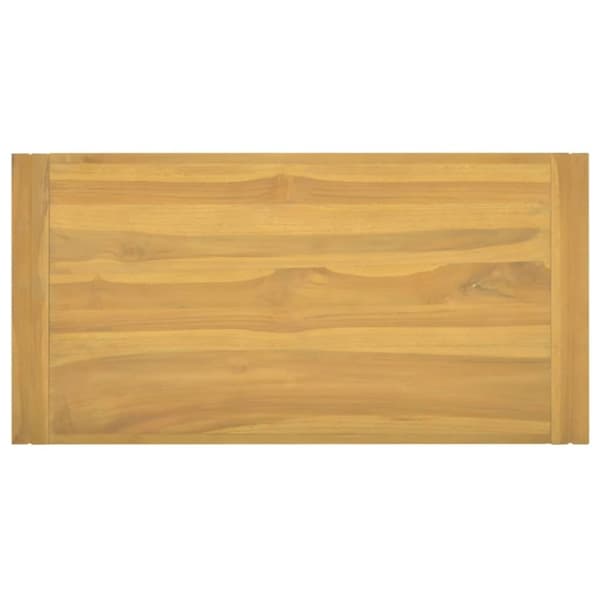 vidaXL Väggmonterat badrumsskåp 90x45x35 cm massiv teak