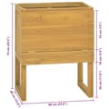 Miniatyrbilde 8 av 9: vidaXL Baderomsskap 60x40x75 cm heltre teak