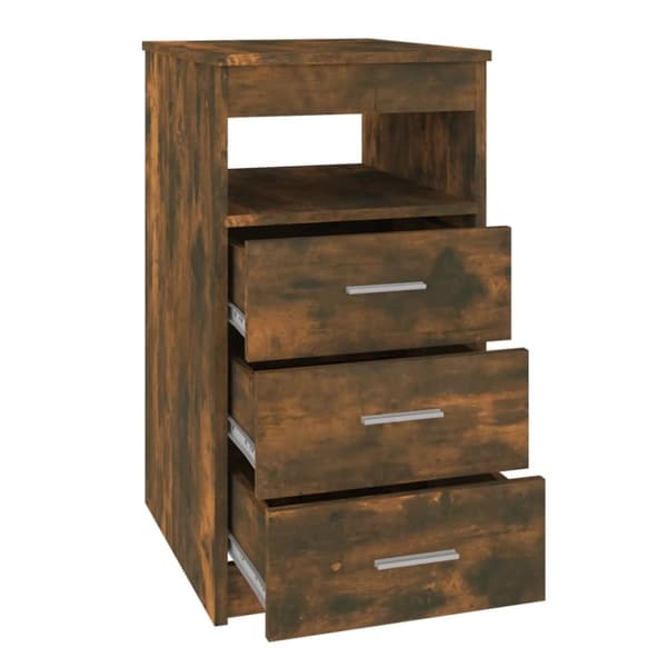 vidaXL Kommode røkt eik 40x50x76 cm konstruert tre