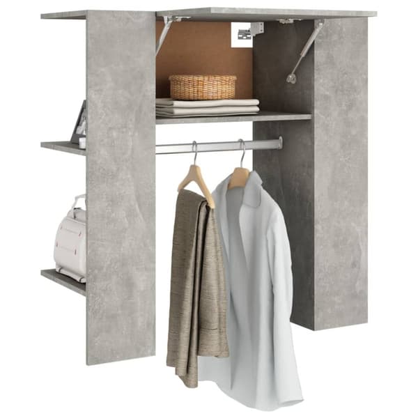vidaXL Eteisen kaappi betoninharmaa 97,5x37x99 cm tekninen puu