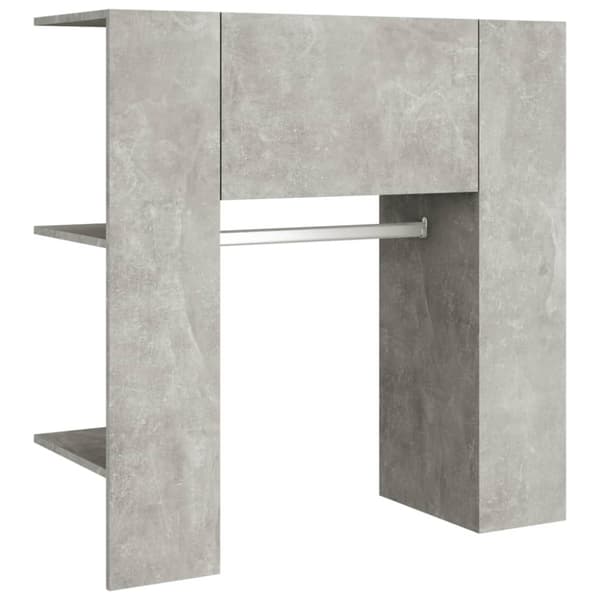 vidaXL Eteisen kaappi betoninharmaa 97,5x37x99 cm tekninen puu