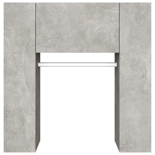 vidaXL Eteisen kaappi betoninharmaa 97,5x37x99 cm tekninen puu