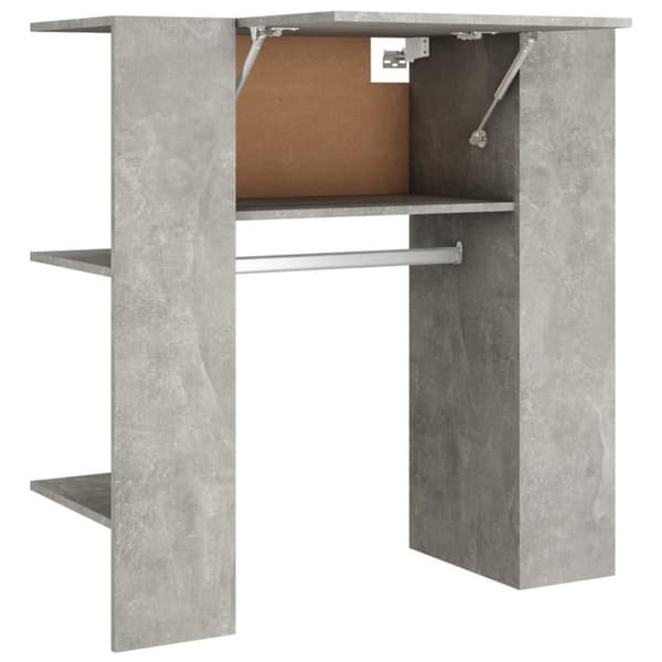 vidaXL Eteisen kaappi betoninharmaa 97,5x37x99 cm tekninen puu