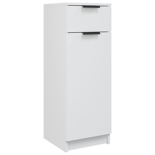 vidaXL badeværelsesskab 32x34x90 cm konstrueret træ hvid