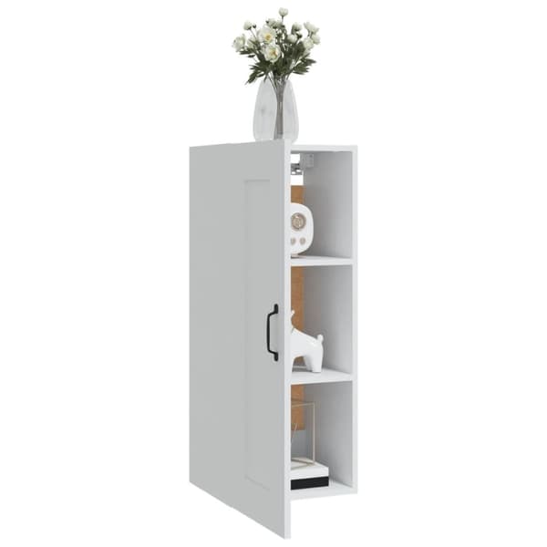 vidaXL vægskab 35x34x90 cm konstrueret træ hvid