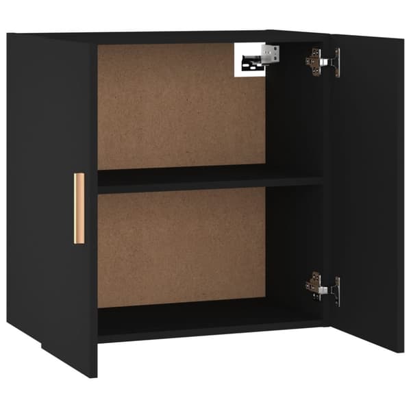 vidaXL vægskab 60x30x60 cm konstrueret træ sort