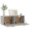 Pikkukuva 4 / 9: vidaXL Seinäkaappi betoninharmaa 100x36,5x35 cm tekninen puu