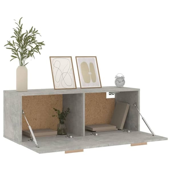 vidaXL Seinäkaappi betoninharmaa 100x36,5x35 cm tekninen puu