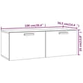 Pikkukuva 9 / 9: vidaXL Seinäkaappi betoninharmaa 100x36,5x35 cm tekninen puu