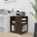 Miniatyrbillede 10 af 10: vidaXL skab med hjul 60x53x72 cm konstrueret træ brun egetræsfarve