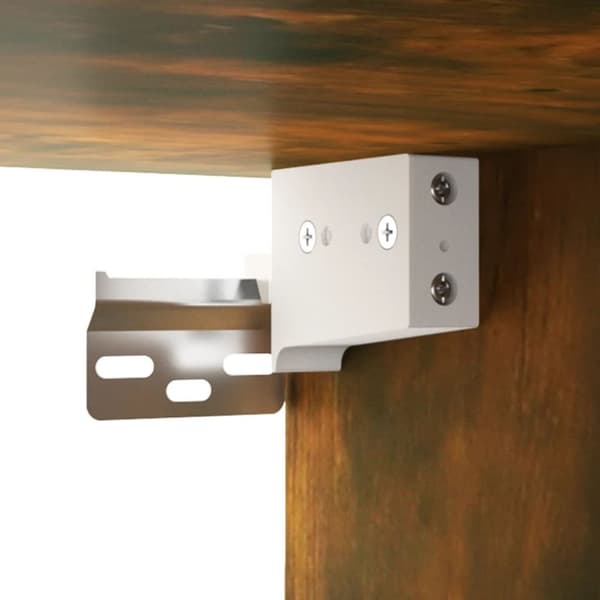 vidaXL væghængte sengeborde 2 stk. 34x30x20 cm røget egetræsfarve