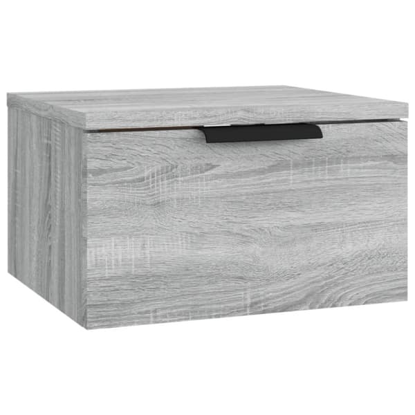 vidaXL væghængte sengeborde 2 stk. 34x30x20 cm grå sonoma-eg