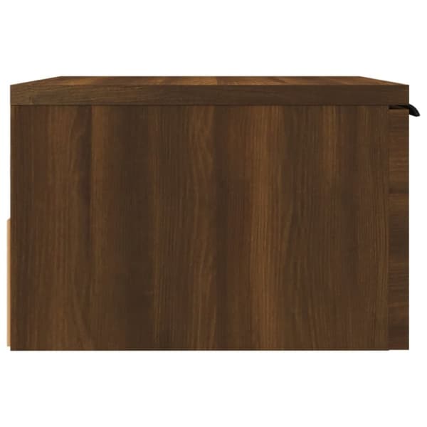 vidaXL væghængt sengebord 34x30x20 cm brun egetræsfarve